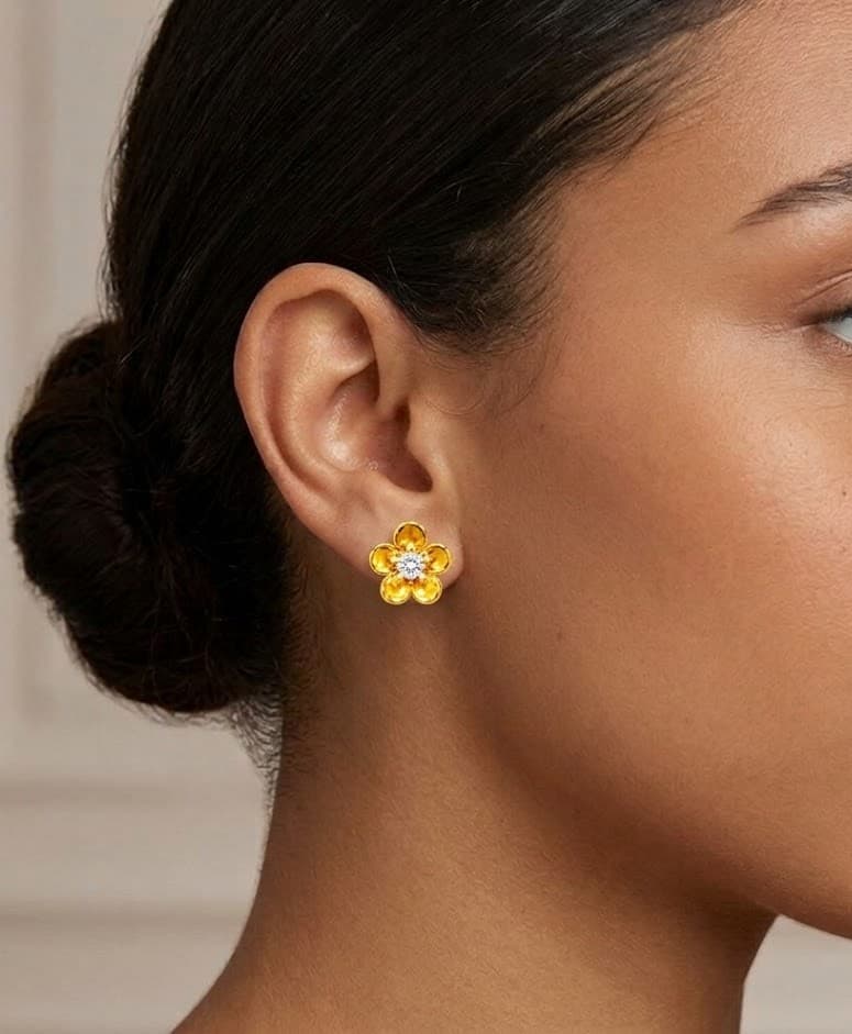 Flower Stud Earrings — image 1