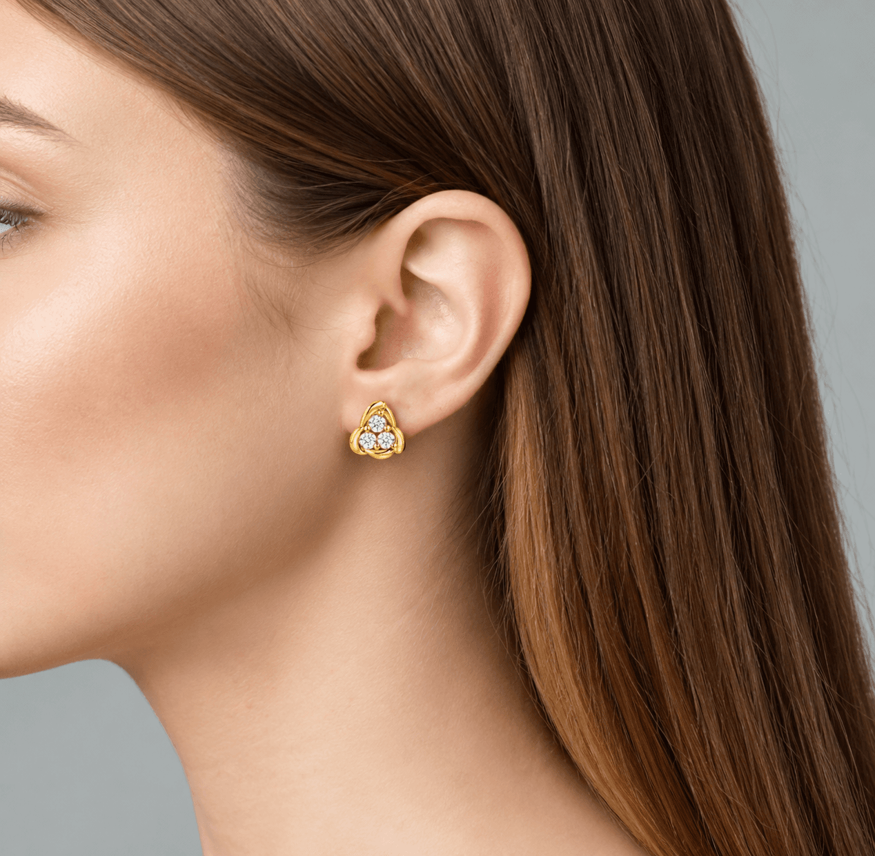 Knot Sizer Diamond Stud Earrings — image 1