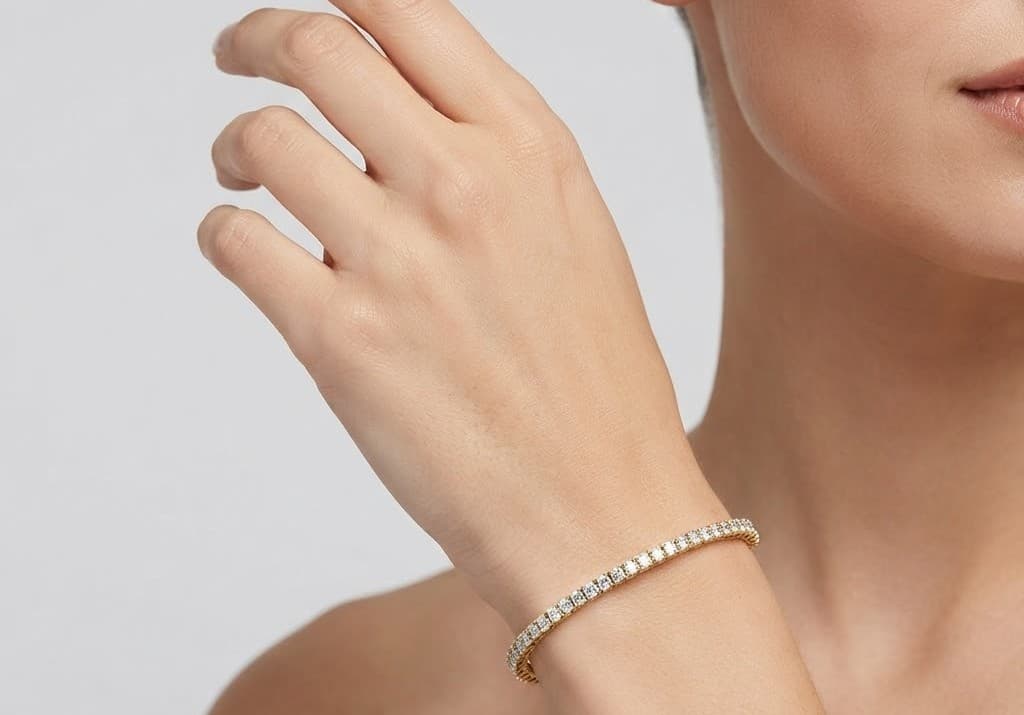 Classic Solitaire Diamond Eternity Bangle — image 1