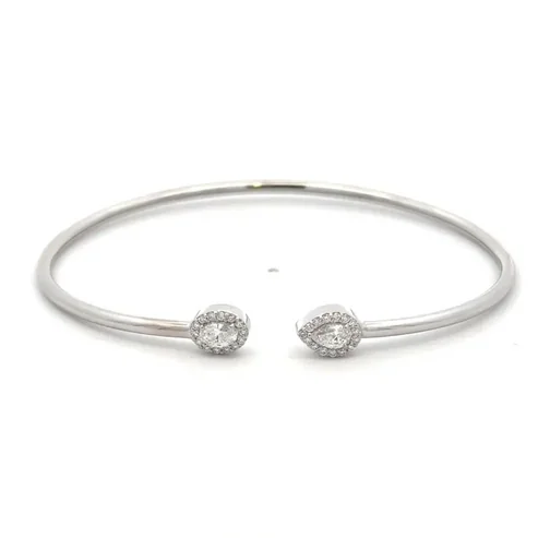 Celeste Dual-Gem Open Bangle — image 1
