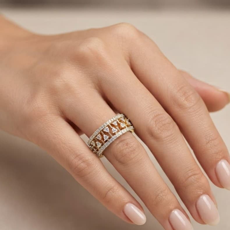Multi-Row Diamond Band Ring — image 1